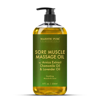 Sore Muscle Massage Oil with Lavender and Chamomile Essential Oils | 8 fl  oz