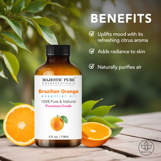 Brazilian Orange Essential Oil | 100% Pure and Natural | 4 fl oz