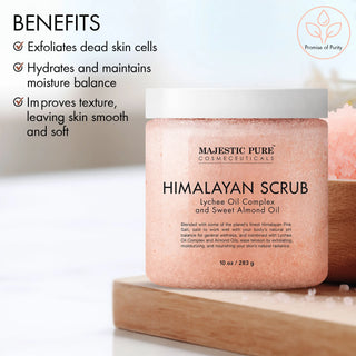 Himalayan Salt Body Scrub with Lychee Oil and Sweet Almond Oil | 10 oz