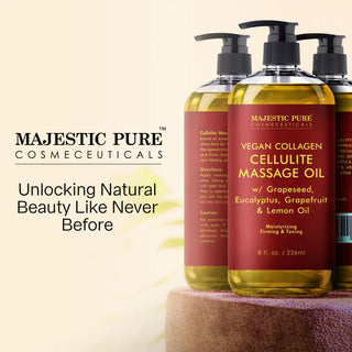 Vegan Collagen Cellulite Massage Oil with Eucalyptus Oil | 8 fl oz