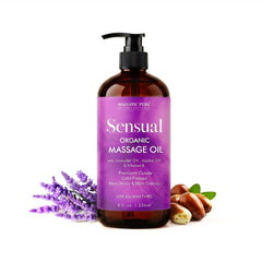 Sensual Massage Oil with Lavender Oil and Vitamin E | 8 fl oz