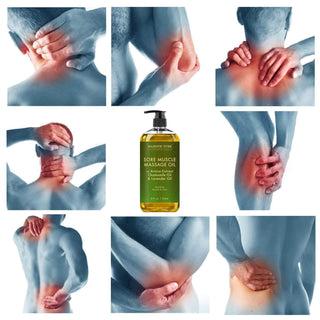 Set of 2 Sore Muscle Massage Oils for Joints and Muscles - Majestic Pure Cosmeceuticals