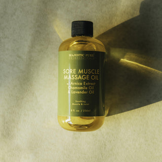 Set of 2 Sore Muscle Massage Oils for Joints and Muscles - Majestic Pure Cosmeceuticals