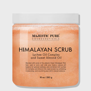 Himalayan Salt Scrub w/ Lychee Oil Complex and Sweet Almond Oil 10 oz