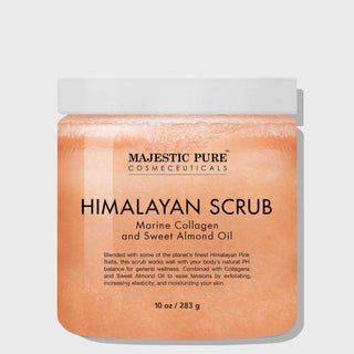 himalayan scrub with marine collagen and sweet almond oil