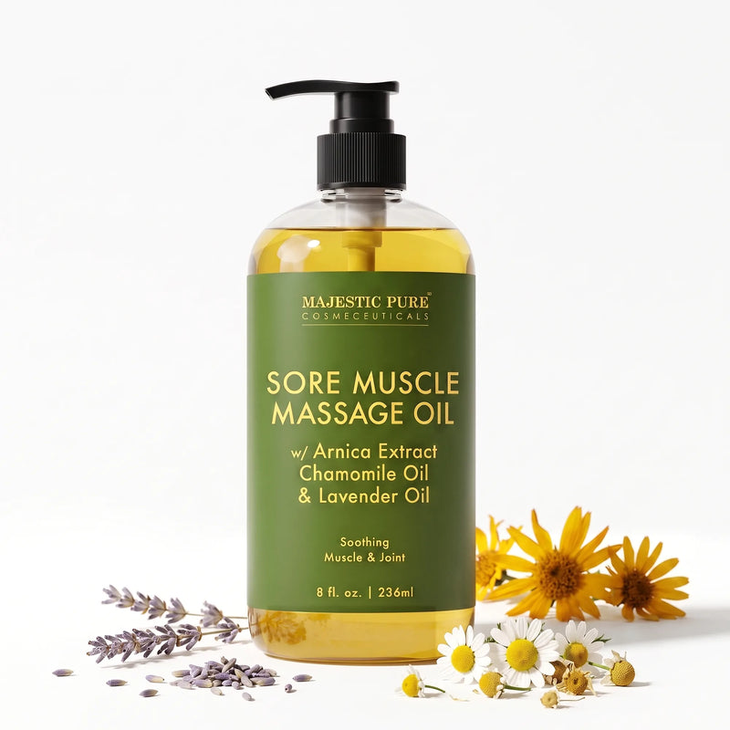 
  
    Sore Muscle Massage Oil with Lavender and Chamomile Essential Oils | 8 fl  oz
  
