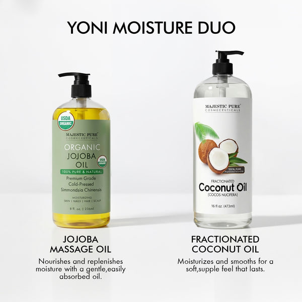 
  
    Intimate Care Oil Duo — External Moisture and Comfort Support — Majestic Pure
  
