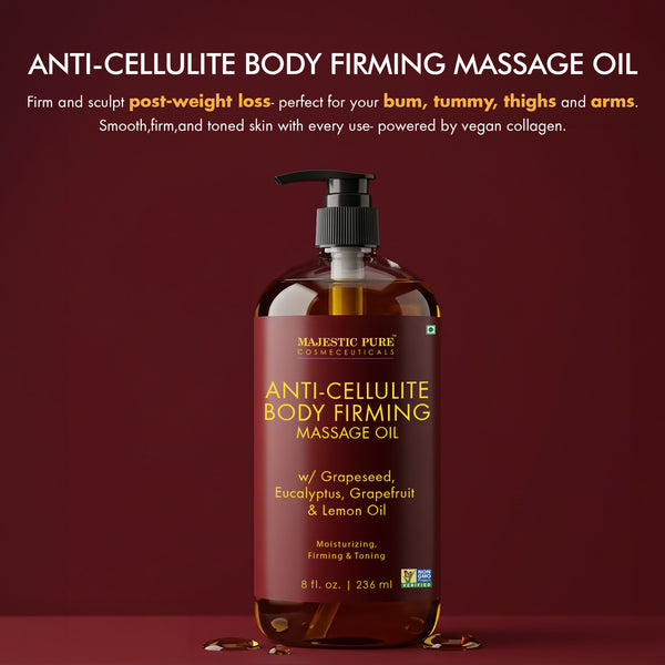 
  
    Anti-Cellulite Body Firming Massage Oil — Skin Toning and Elasticity Support — Majestic Pure
  
