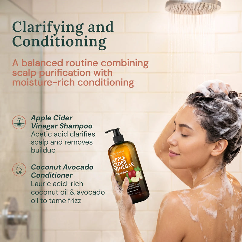 
  
    Apple Cider Vinegar Shampoo & Coconut Avocado Conditioner Set | 16 fl oz each
  
