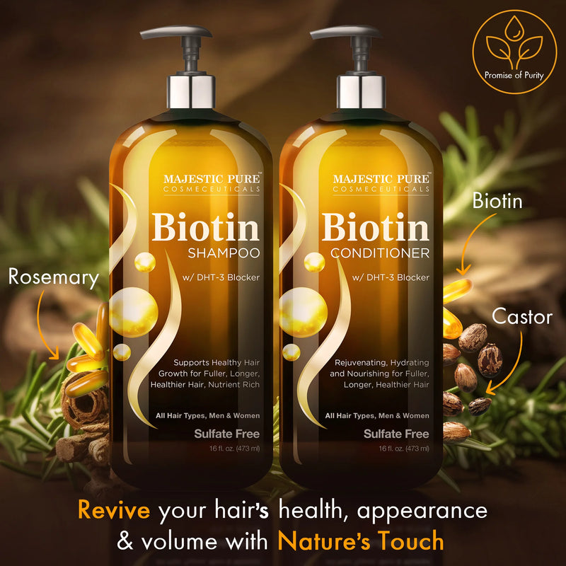 
  
    Biotin Shampoo and Conditioner set with DHT-3 Block | 16 fl oz each
  
