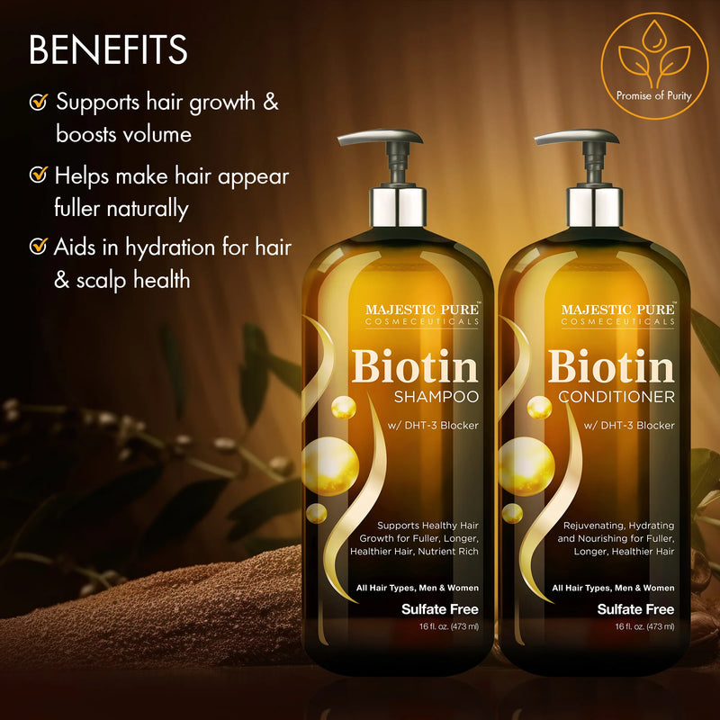
  
    Biotin Shampoo and Conditioner set with DHT-3 Block | 16 fl oz each
  
