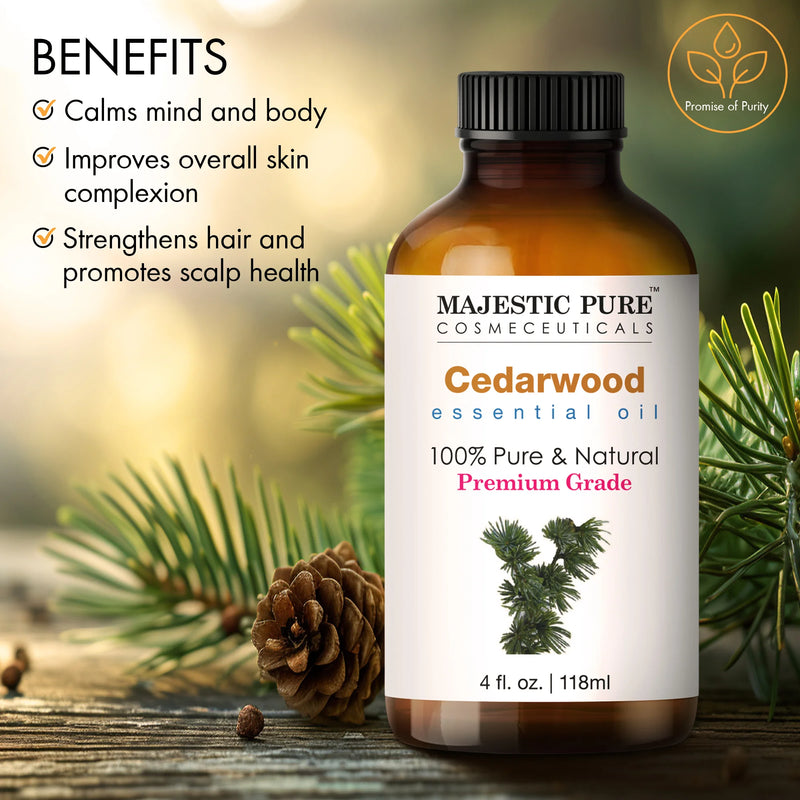 
  
    Cedarwood Essential Oil | 100% Pure and Natural | 4 fl oz
  
