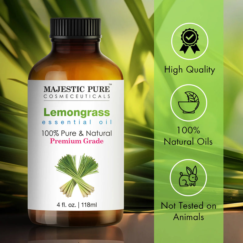 
  
    Lemongrass Essential Oil | 100% Pure and Natural | 4 fl oz
  

