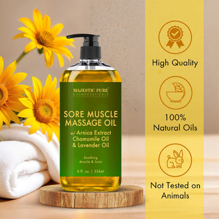 Sore Muscle Massage Oil with Lavender and Chamomile Essential Oils