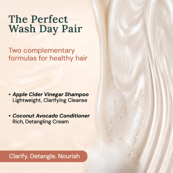 
  
    Apple Cider Vinegar Shampoo & Coconut Avocado Conditioner Set | 16 fl oz each
  
