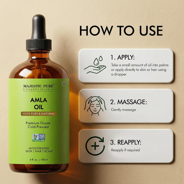 
  
    Amla Oil 4oz (118ml) Premium Carrier Oil with Dropper
  
