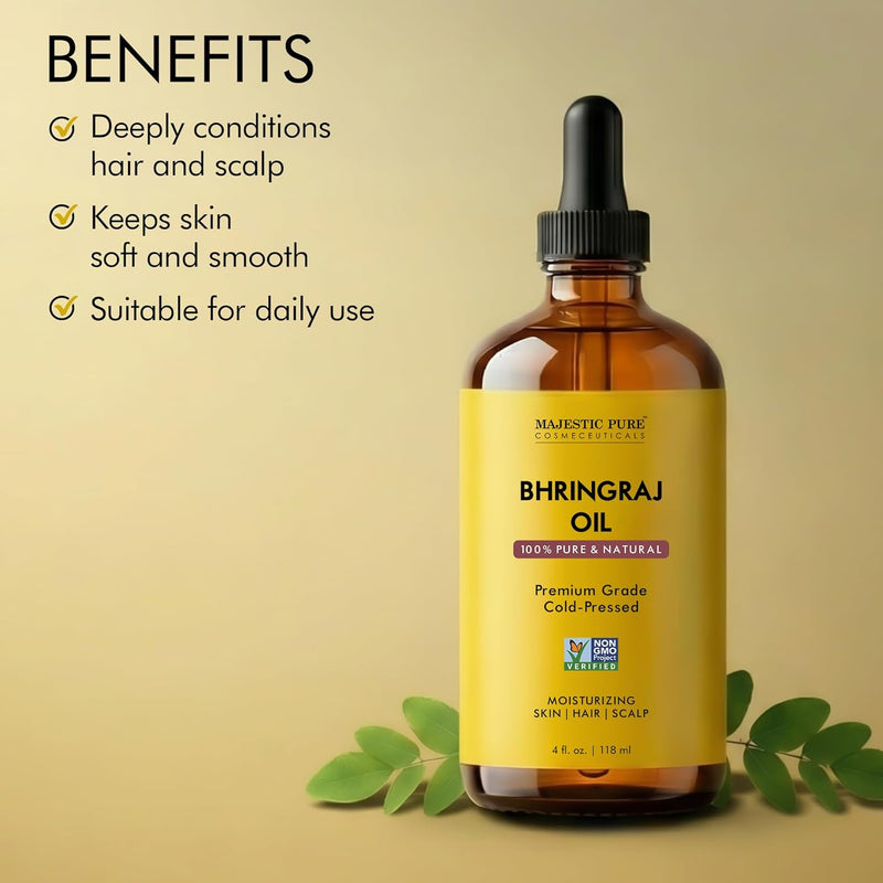 
  
    Bhringraj Premium Carrier Oil 4oz (118ml) With Dropper
  

