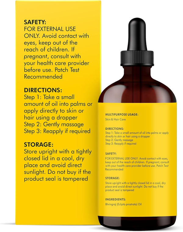 
  
    Bhringraj Premium Carrier Oil 4oz (118ml) With Dropper
  
