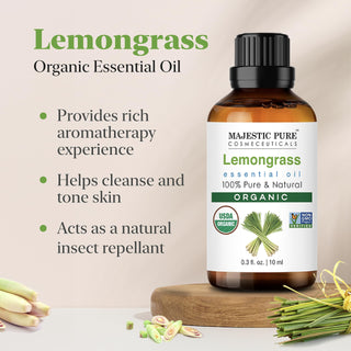 USDA Organic Lemongrass Essential Oil | 0.33 FL OZ