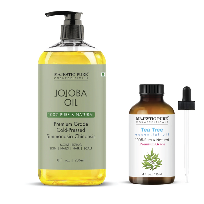 
  
    Tea Tree Essential Oil & Jojoba Oil — Purifying Skin and Scalp Care — Majestic Pure
  
