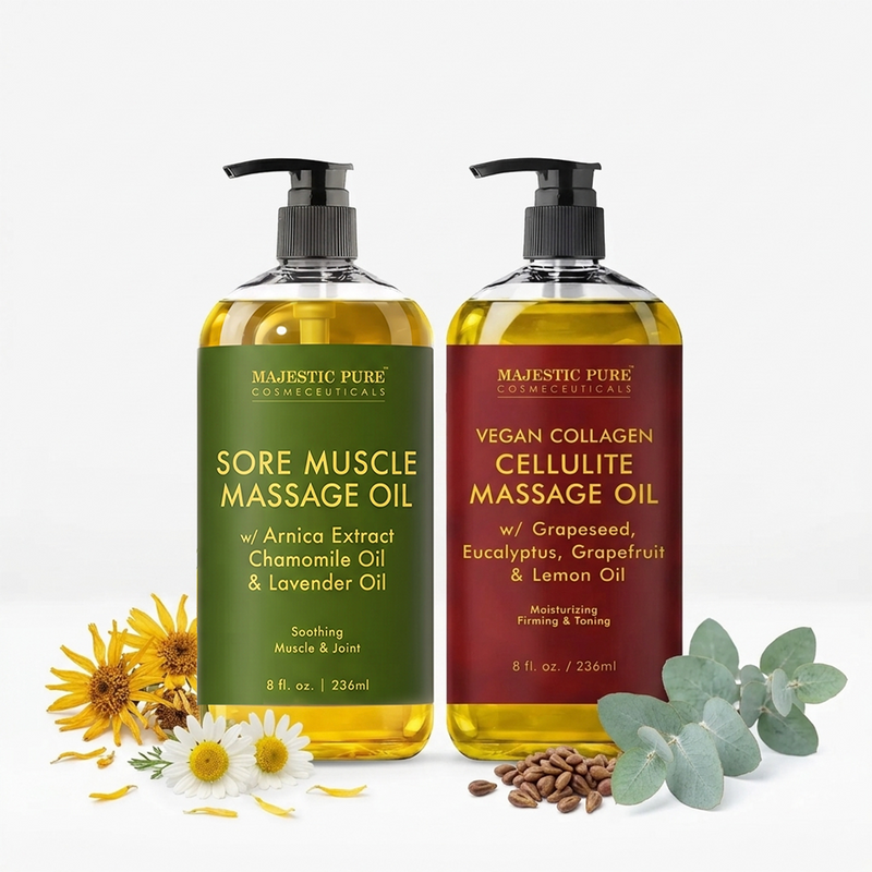 
  
    Sore Muscle Massage Oil & Vegan Collagen Cellulite Massage Oil
  
