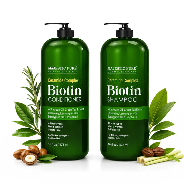 
  
    Ceramide Complex Biotin Shampoo and Conditioner Set | 16 fl oz each
  
