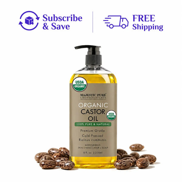 Organic Castor Oil | USDA Certified | 8 fl oz