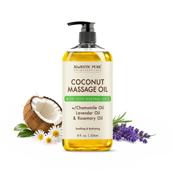 Coconut Massage Oil with Rosemary Oil | 8 fl oz