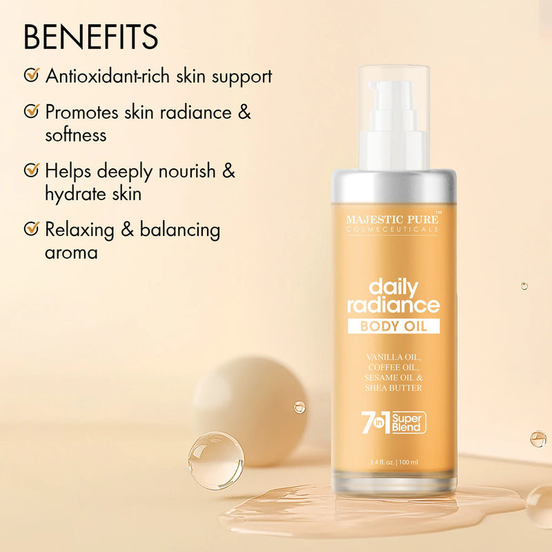 
  
    Daily Radiance Body Oil with Vanilla Oil and Shea Butter | 3.4 fl oz
  

