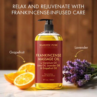 Frankincense Massage Oil with Lavender Oil | 8 fl oz