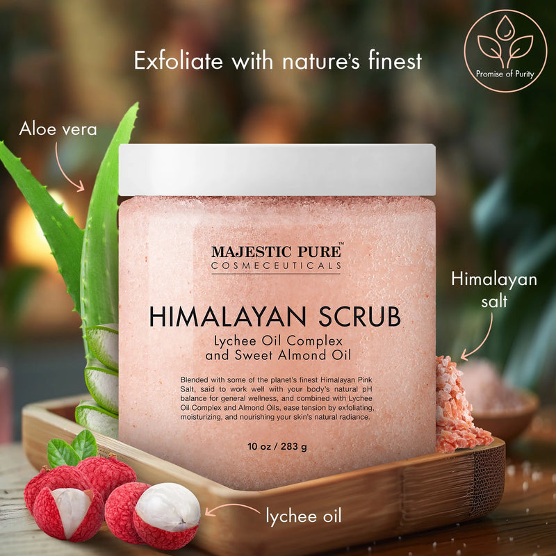 
  
    Himalayan Salt Body Scrub with Lychee Oil and Sweet Almond Oil | 10 oz
  
