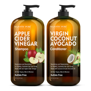 
  
    Apple Cider Vinegar Shampoo & Coconut Avocado Conditioner Set | 16 fl oz each
  
