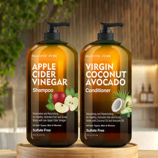 
  
    Apple Cider Vinegar Shampoo & Coconut Avocado Conditioner Set | 16 fl oz each
  

