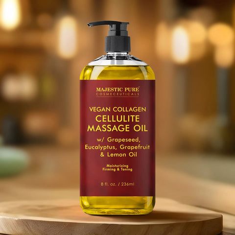 Body Care - Vegan Collagen Cellulite Massage Oil with Eucalyptus Oil 