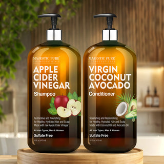 
  
    Apple Cider Vinegar Shampoo & Coconut Avocado Conditioner Set | 16 fl oz each
  
