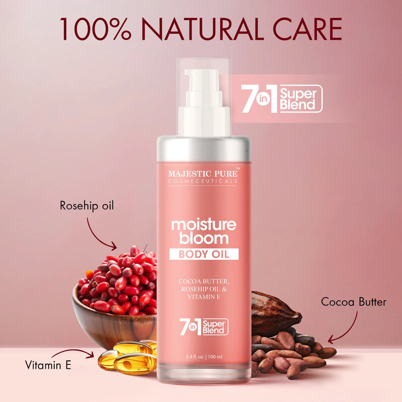 
  
    Moisture Bloom Body Oil with Cocoa Butter and Rosehip Oil | 3.4 fl oz
  
