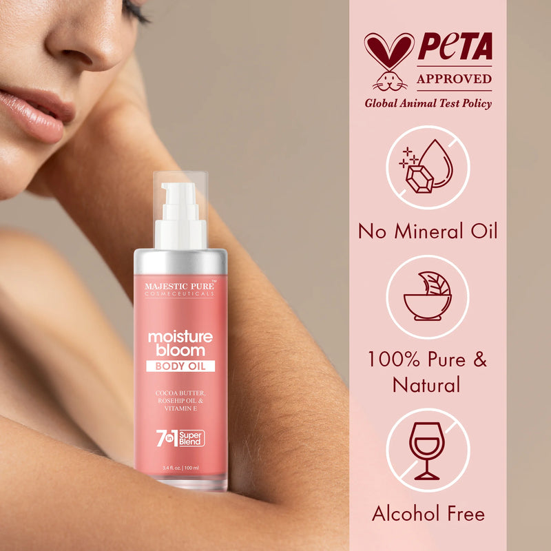 
  
    Moisture Bloom Body Oil with Cocoa Butter and Rosehip Oil | 3.4 fl oz
  
