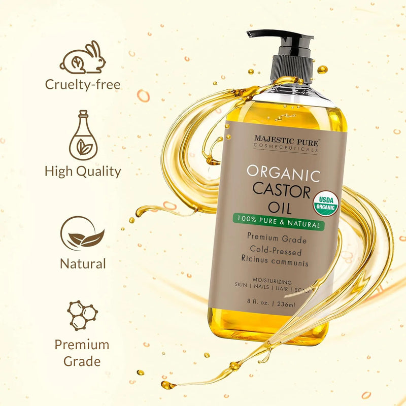 
  
    Organic Castor Oil & Jojoba Oil — Hair Growth and Scalp Nourishment — Majestic Pure
  
