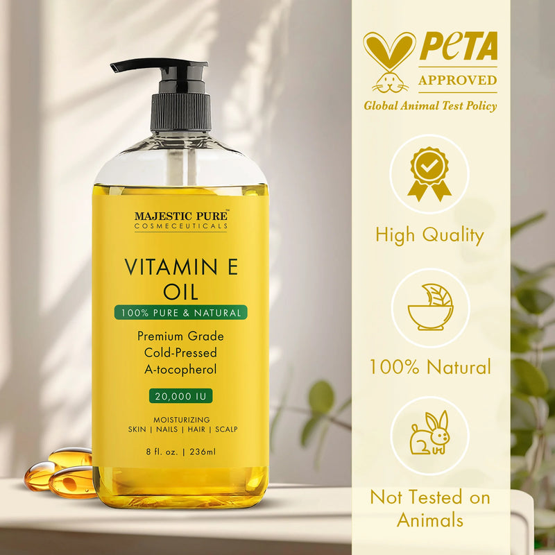 Vitamin E Oil | 8 fl oz Majestic Pure Cosmeceuticals Vitamin E Oil | 8 fl oz Majestic Pure Cosmeceuticals