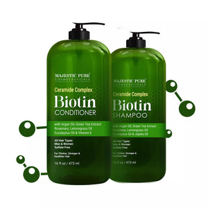 
  
    Ceramide Complex Biotin Shampoo and Conditioner Set | 16 fl oz each
  
