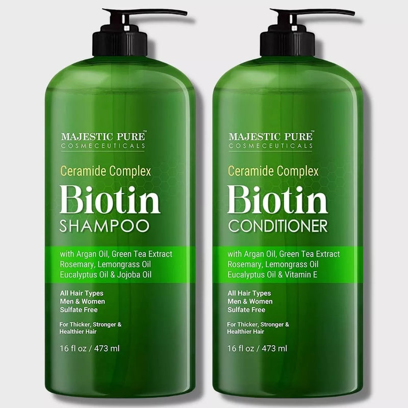 
  
    Ceramide Complex Biotin Shampoo and Conditioner Set | 16 fl oz each
  
