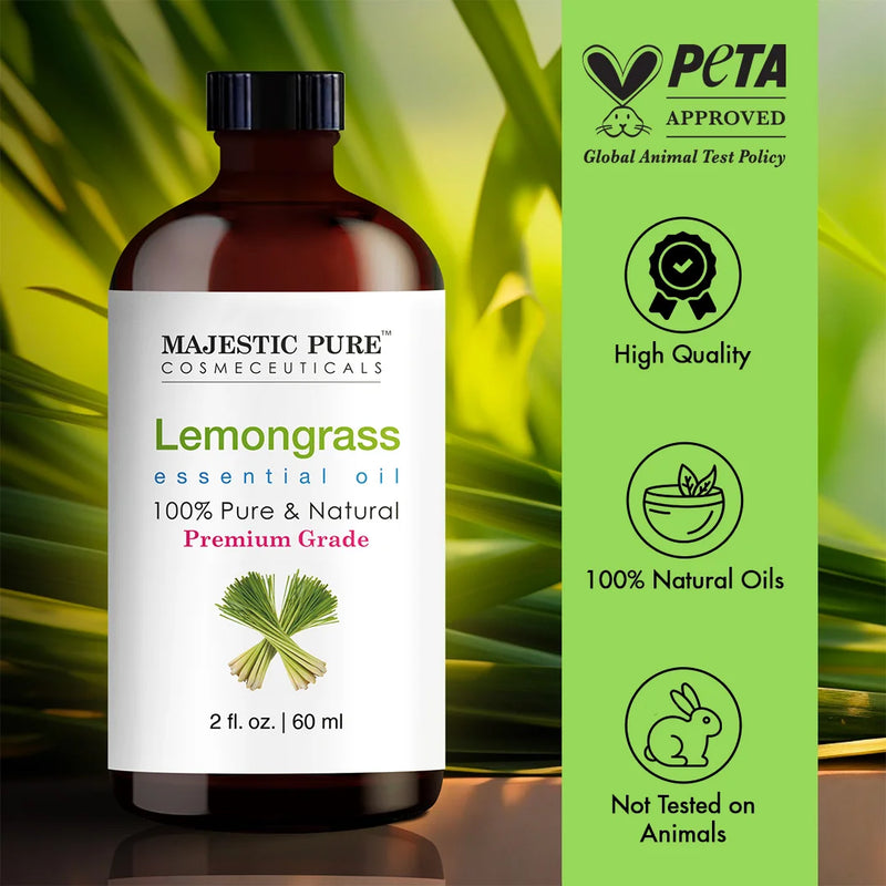 
  
    Lemongrass Essential Oil | 100% Pure and Natural | 2 fl oz
  

