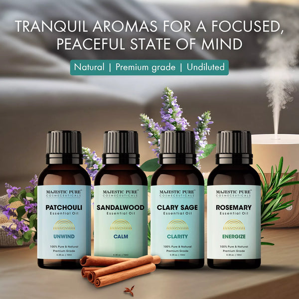 
  
    Zen State Of Mind Essential Oil Gift Set | Pack of 4 x 0.3 Fl Oz
  
