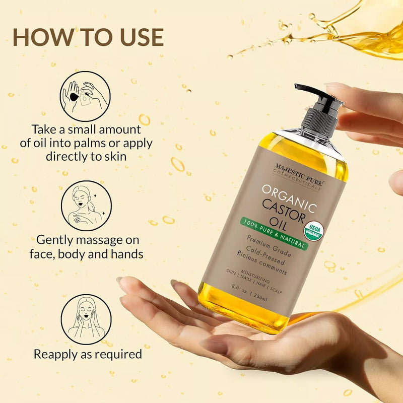 
  
    USDA Organic Castor Oil | 8 fl oz
  
