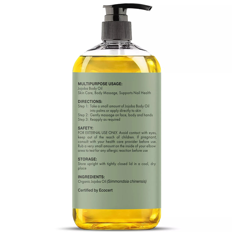 USDA Organic Jojoba Oil | 8 fl oz Majestic Pure Cosmeceuticals USDA Organic Jojoba Oil | 8 fl oz Majestic Pure Cosmeceuticals