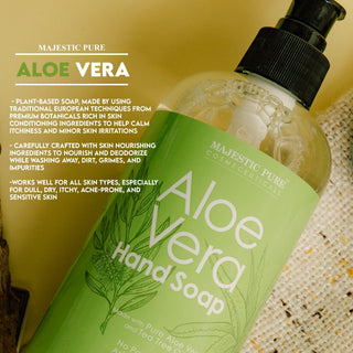 Aloe Vera Liquid Hand Soap (16 oz) - Majestic Pure Cosmeceuticals