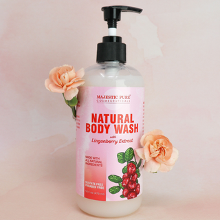 Natural Body Wash w/ Lingonberry Extract - Majestic Pure Cosmeceuticals