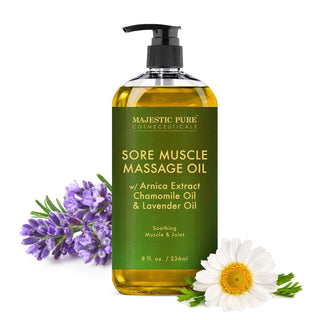 Sore Muscle Massage Oil with Lavender and Chamomile Essential Oils