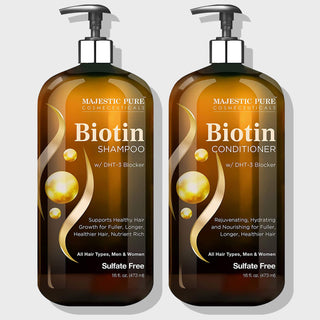 Biotin Shampoo and Conditioner Set w/ DHT Blocker Complex