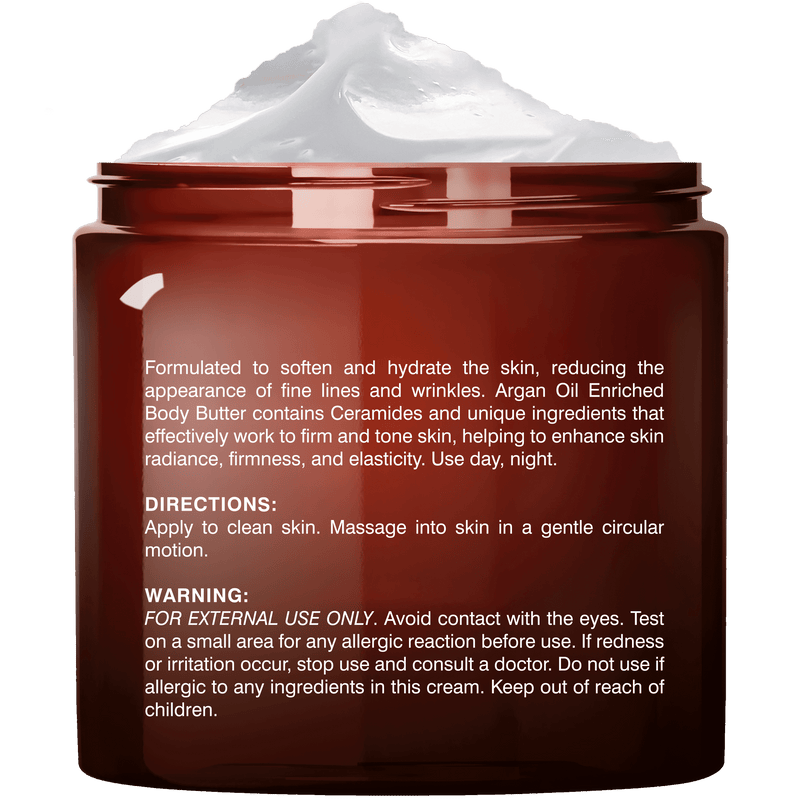 
  
    Whipped Argan Oil Hydrating Body Butter (8 oz) directions
  
